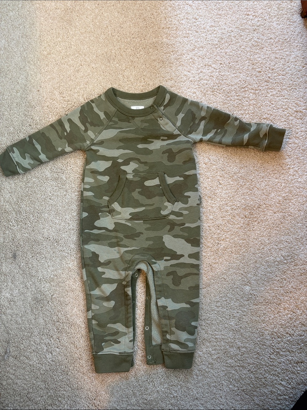 GAP Olive Green Camo One-Piece Bodysuit
